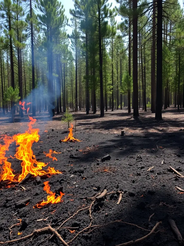A photograph depicting members of the ASSOCIATION COMMUNALE DE CHASSE AGREEE DE MOUSSAGES participating in a controlled burn to improve habitat for wildlife.